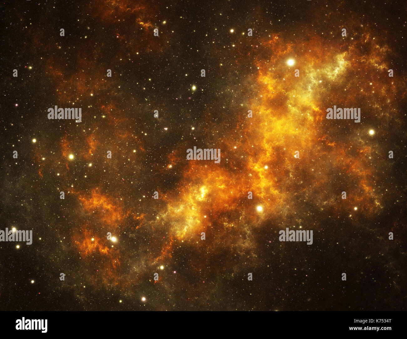 Gelbe Sterne nebula Stockfoto
