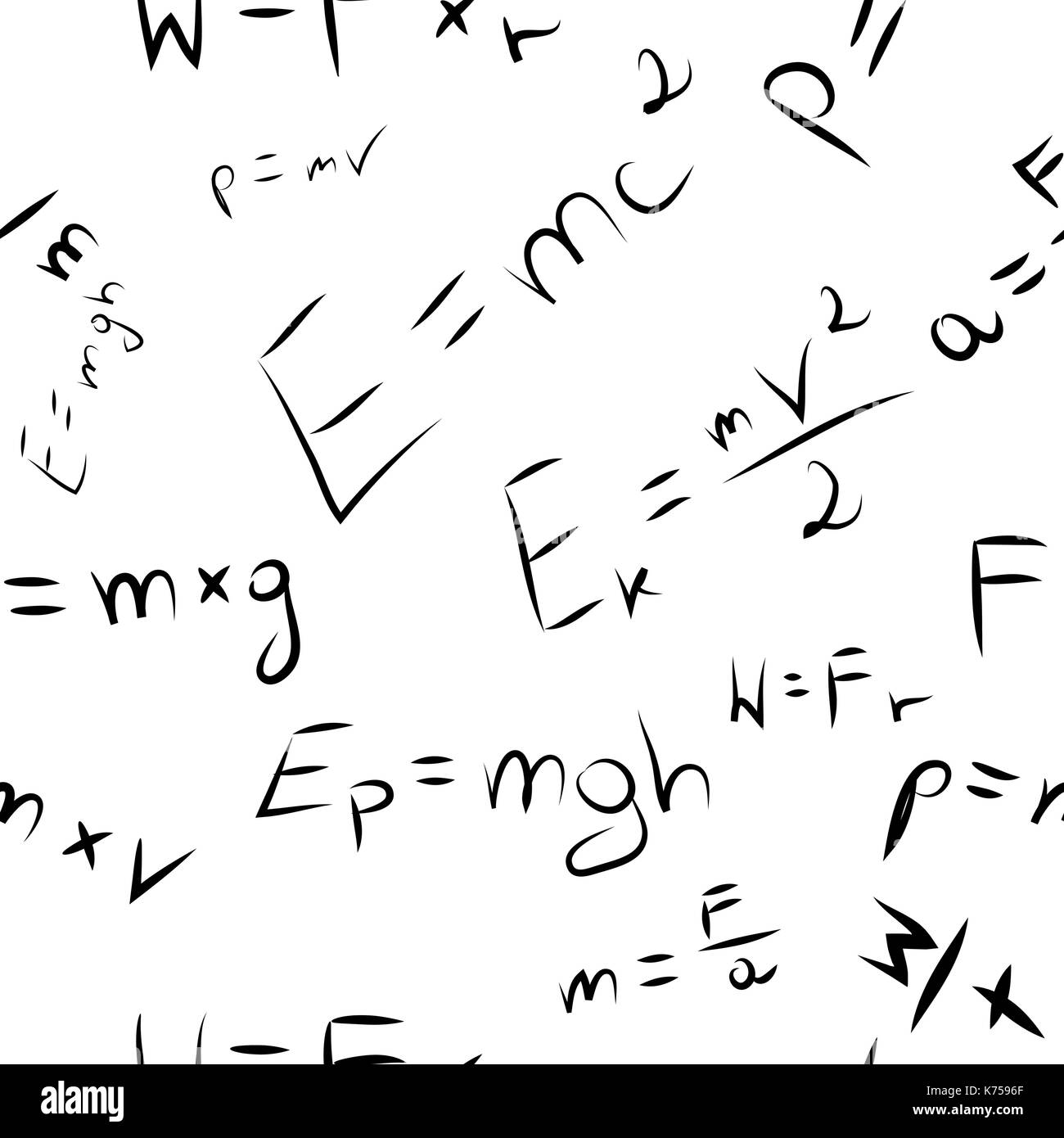 E=mc2 die nahtlose Hintergrund Textur schöne Banner wallpaper Design Illustration Stock Vektor