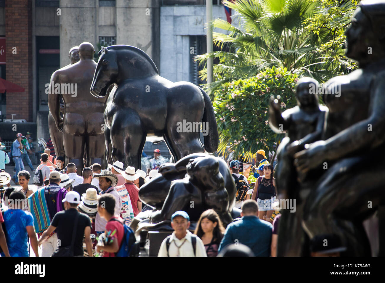 Botero Plaza, Medellin, Kolumbien Stockfoto