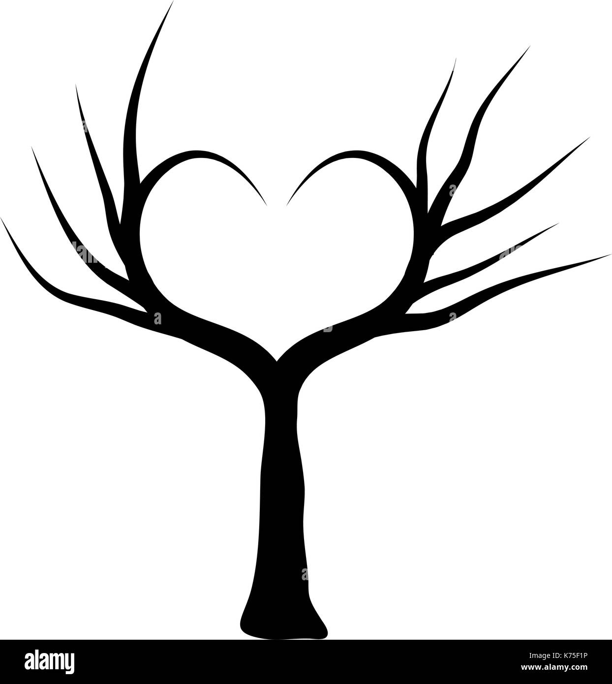 Herz Baum Vektor symbol Icon Design. Schöne Abbildung auf weißem Hintergrund Stock Vektor