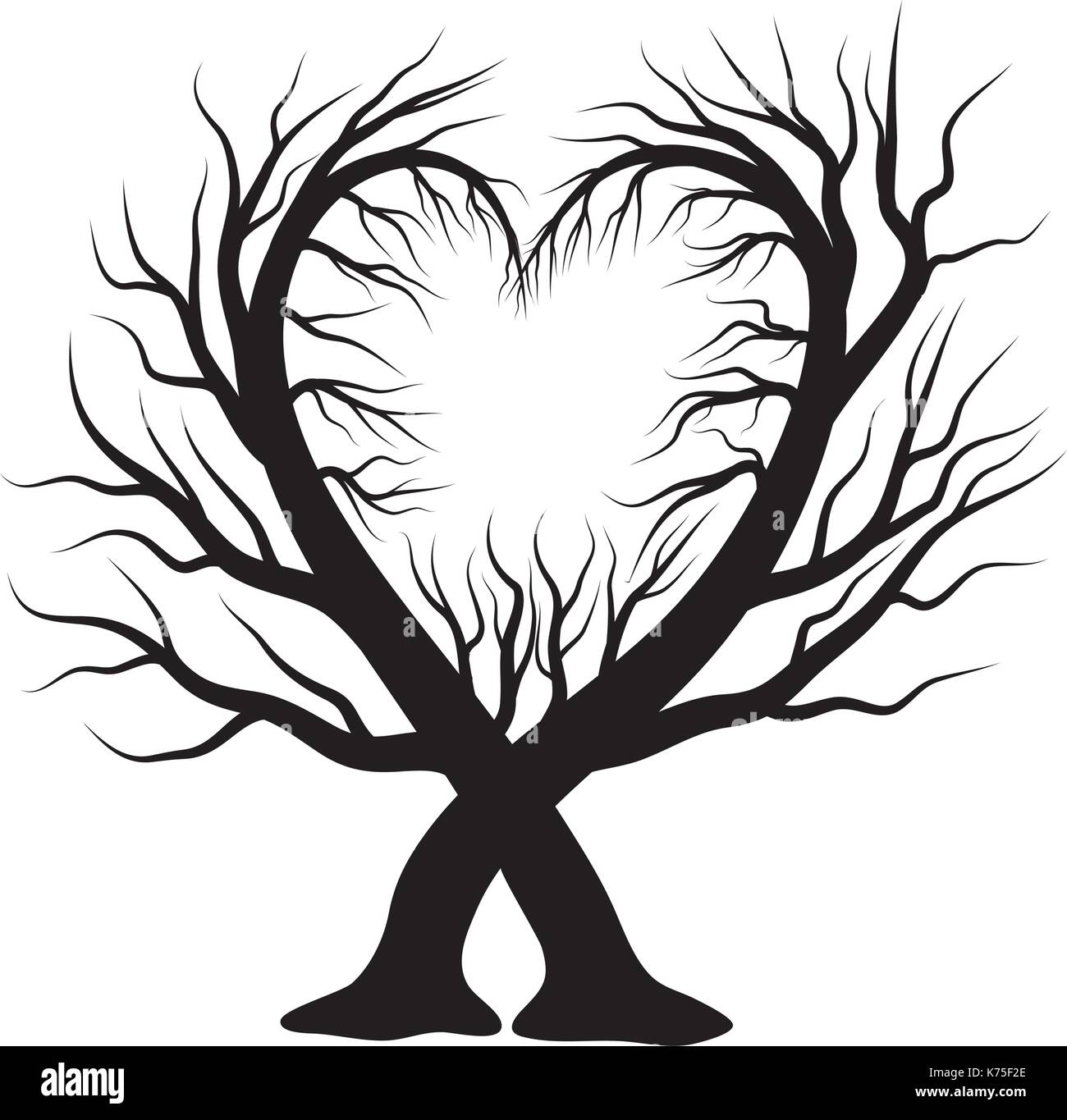 Herz Baum Vektor symbol Icon Design. Schöne Abbildung auf weißem Hintergrund Stock Vektor