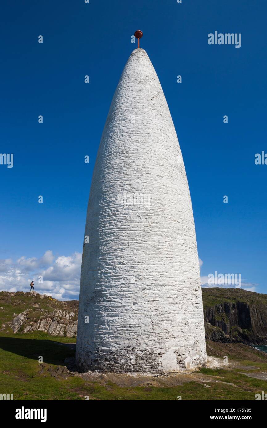 Irland, County Cork, Baltimore, Lots Frau Hafen Eingang Leuchtfeuer Stockfoto