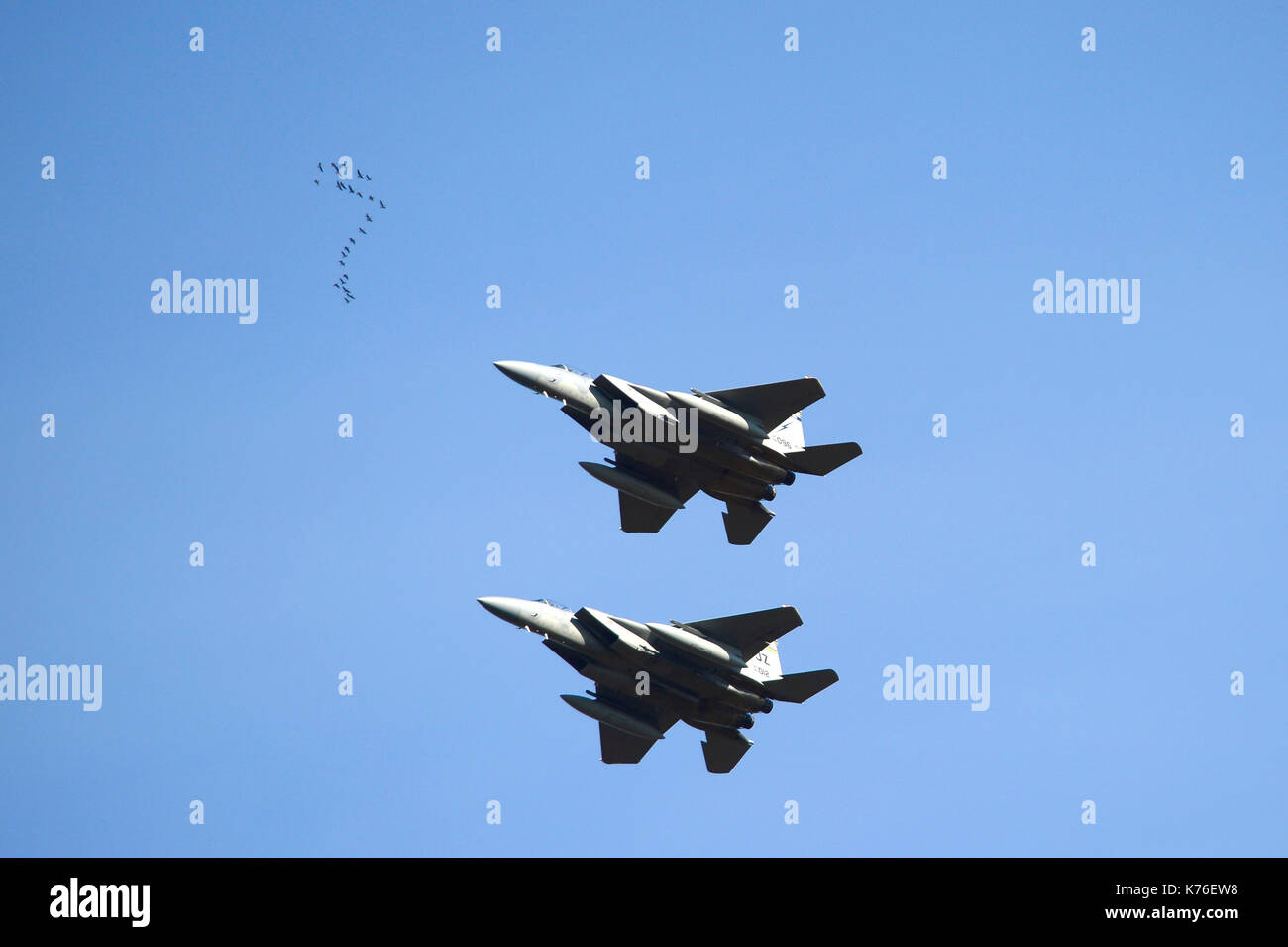 Zwei United States Air Force F-15 Cs Stockfoto