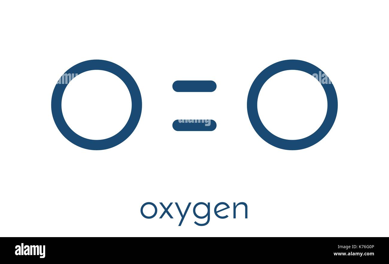 Elementaren Sauerstoff (O2) Molekül. Skelettmuskulatur Formel ...