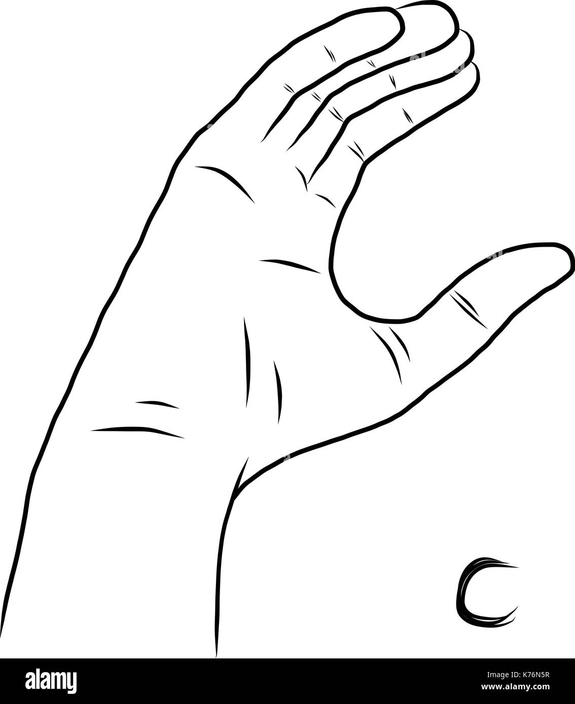 Registrieren Sprache und das Alphabet der Buchstabe C Stock Vektor