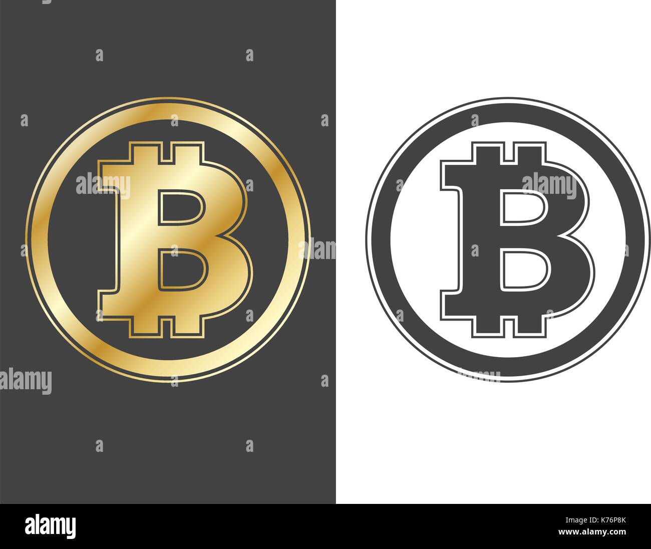 Crypto Währung bitcoin Symbole Stock-Vektorgrafik - Alamy