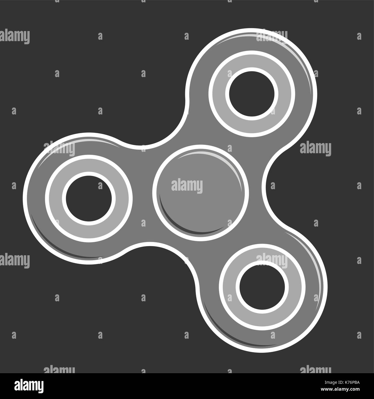 Zappeln Sie Spinner Spielzeug. Isolierte Vektor Icon. Stock Vektor