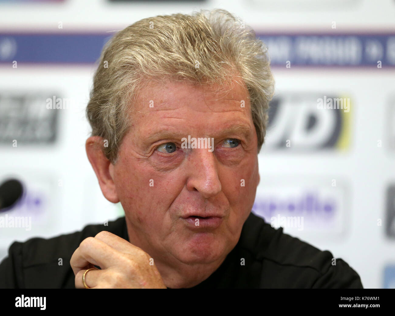 Neue Crystal Palace Manager Roy Hodgson während einer Pressekonferenz auf der Ziele Soccer Center, Beckenham. Stockfoto