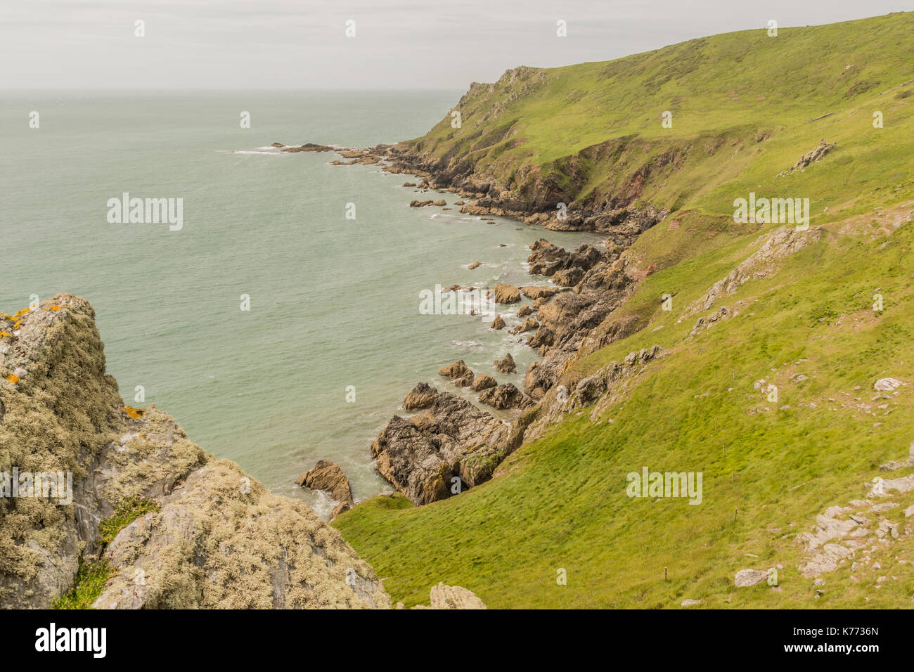 Freshwater Bay führende bis Start Point, Devon, Großbritannien Stockfoto