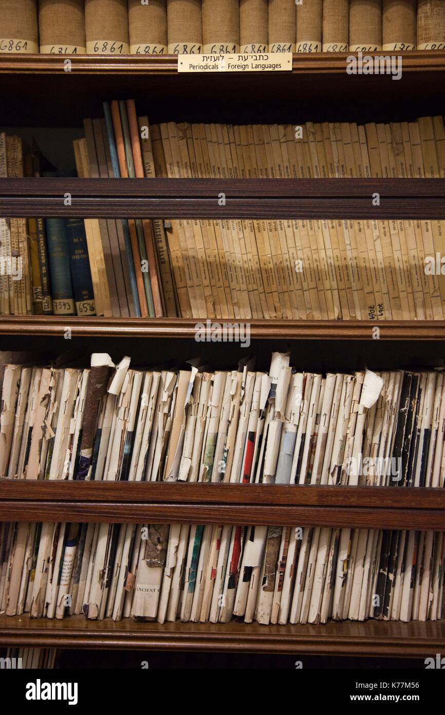 Ehemaligen Wohnhaus des ersten israelischen Ministerpräsidenten, Gurion, Bibliothek, Ben Gurion Museum, Tel Aviv, Israel Stockfoto
