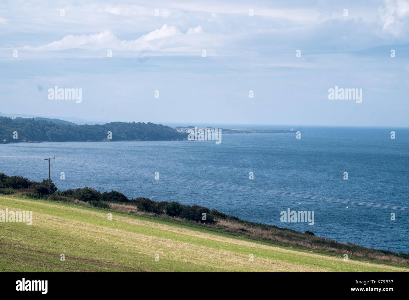 Meerblick Landschaft mit Blick auf den Bereich in der Nähe von Dunure Schottland Stockfoto