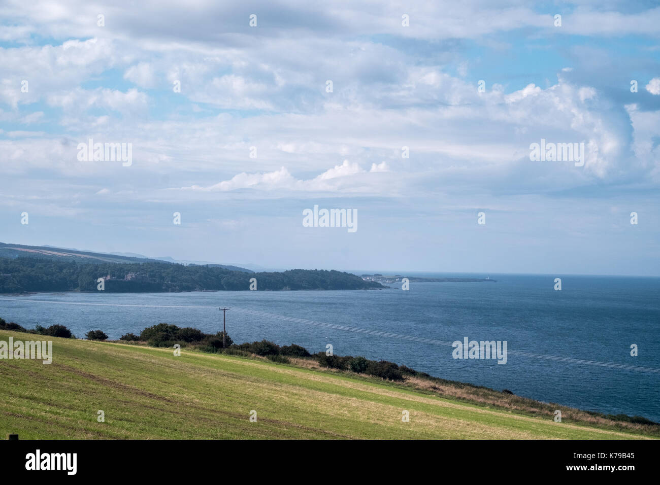 Meerblick Landschaft mit Blick auf den Bereich in der Nähe von Dunure Schottland Stockfoto