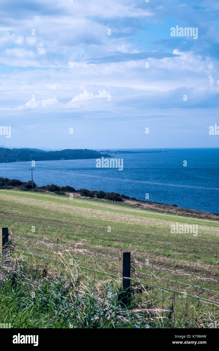 Meerblick Landschaft mit Blick auf den Bereich in der Nähe von Dunure Schottland Stockfoto