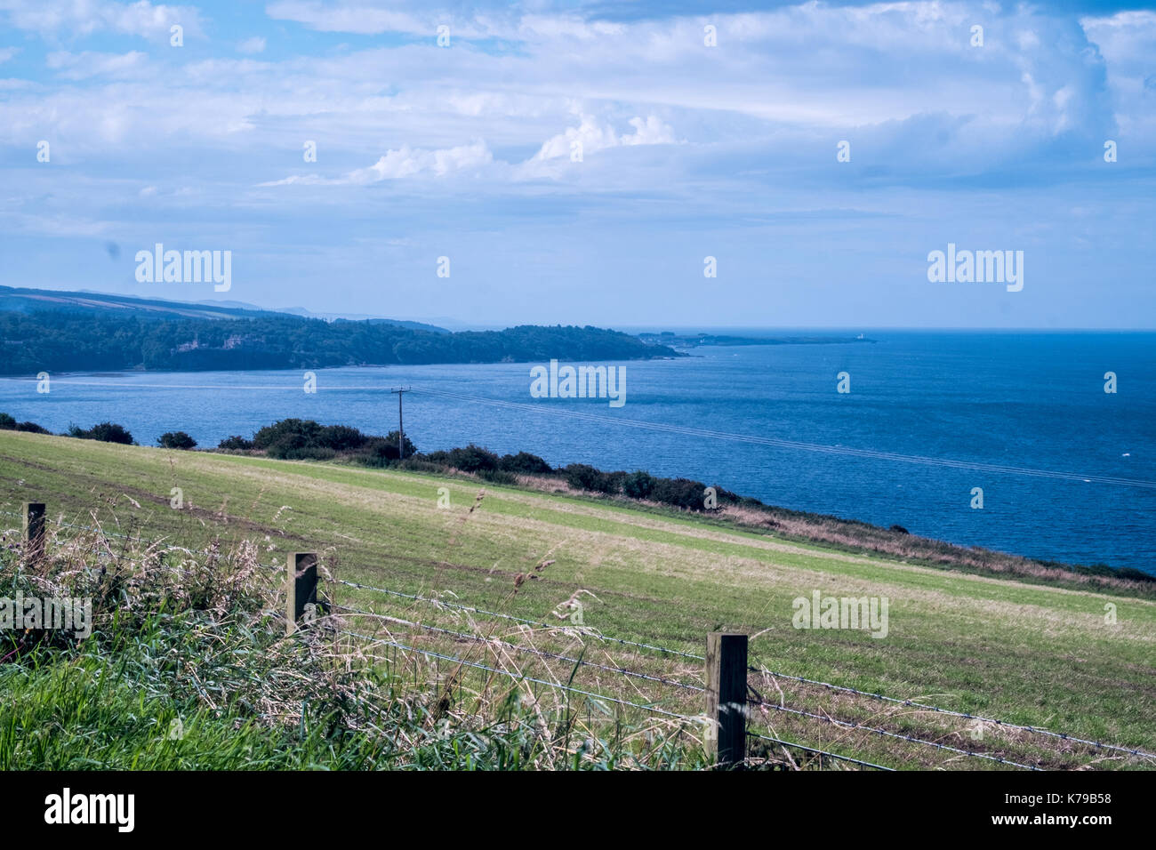 Meerblick Landschaft mit Blick auf den Bereich in der Nähe von Dunure Schottland Stockfoto