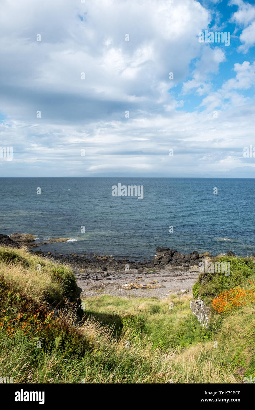 Meerblick Landschaft mit Blick auf den Bereich in der Nähe von Dunure Schottland Stockfoto