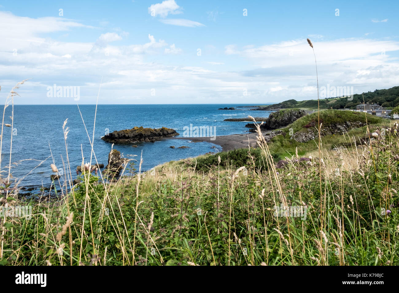 Meerblick Landschaft mit Blick auf den Bereich in der Nähe von Dunure Schottland Stockfoto