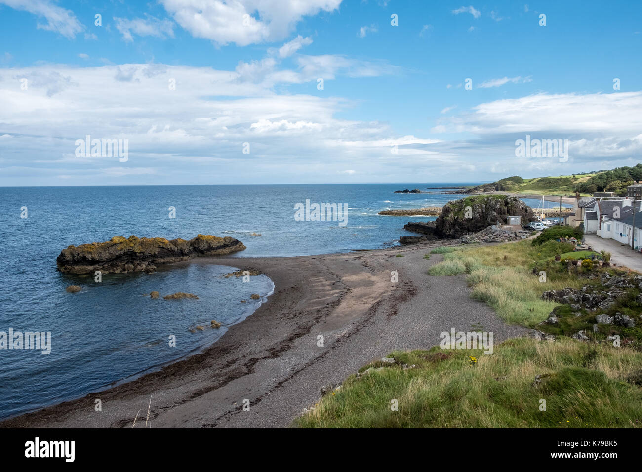 Landschaft Blick auf Dorf dunure Schottland am West Coat Stockfoto