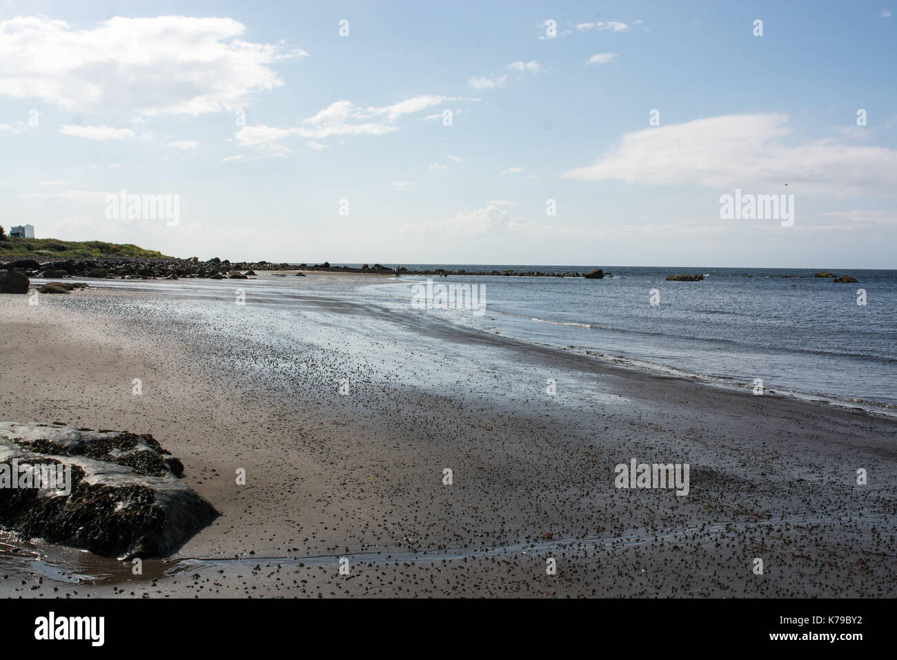Seascape Blick über den Strand und das Meer in der Nähe von lendalfoot Girvan, Schottland Stockfoto