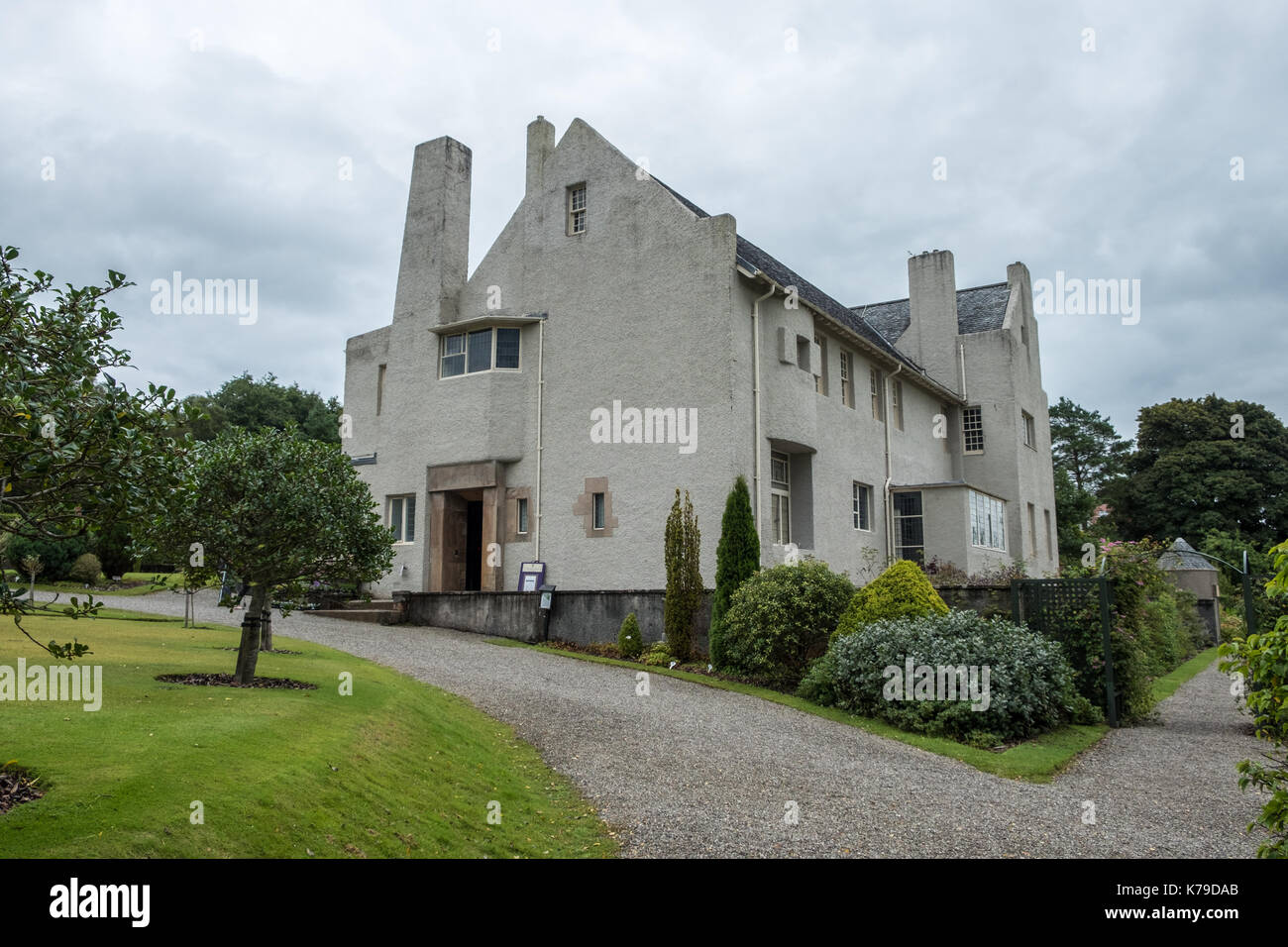 Hill House Schottland entworfen von Remy mackintosh Stockfoto