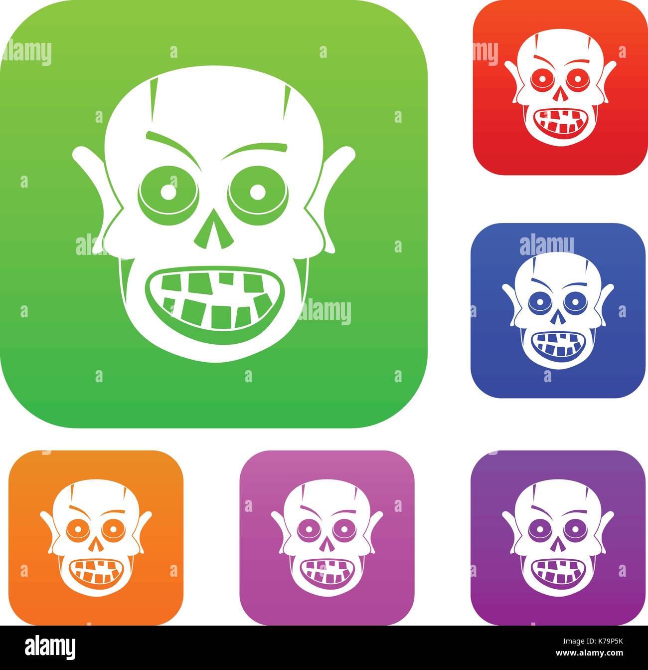 Living Dead Set Color Collection Stock Vektor