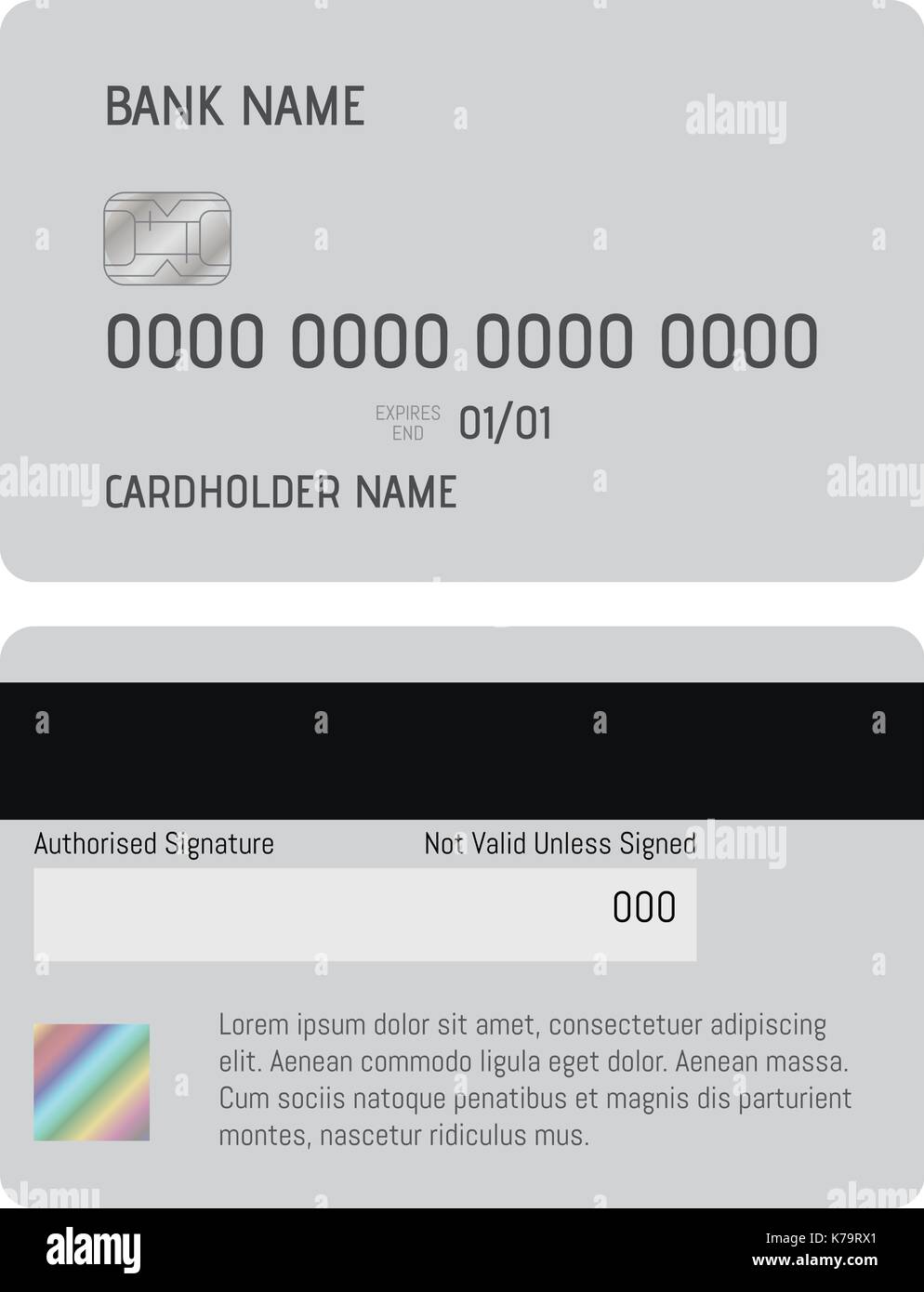 Kreditkarte Symbol, realistischen Stil Stock Vektor
