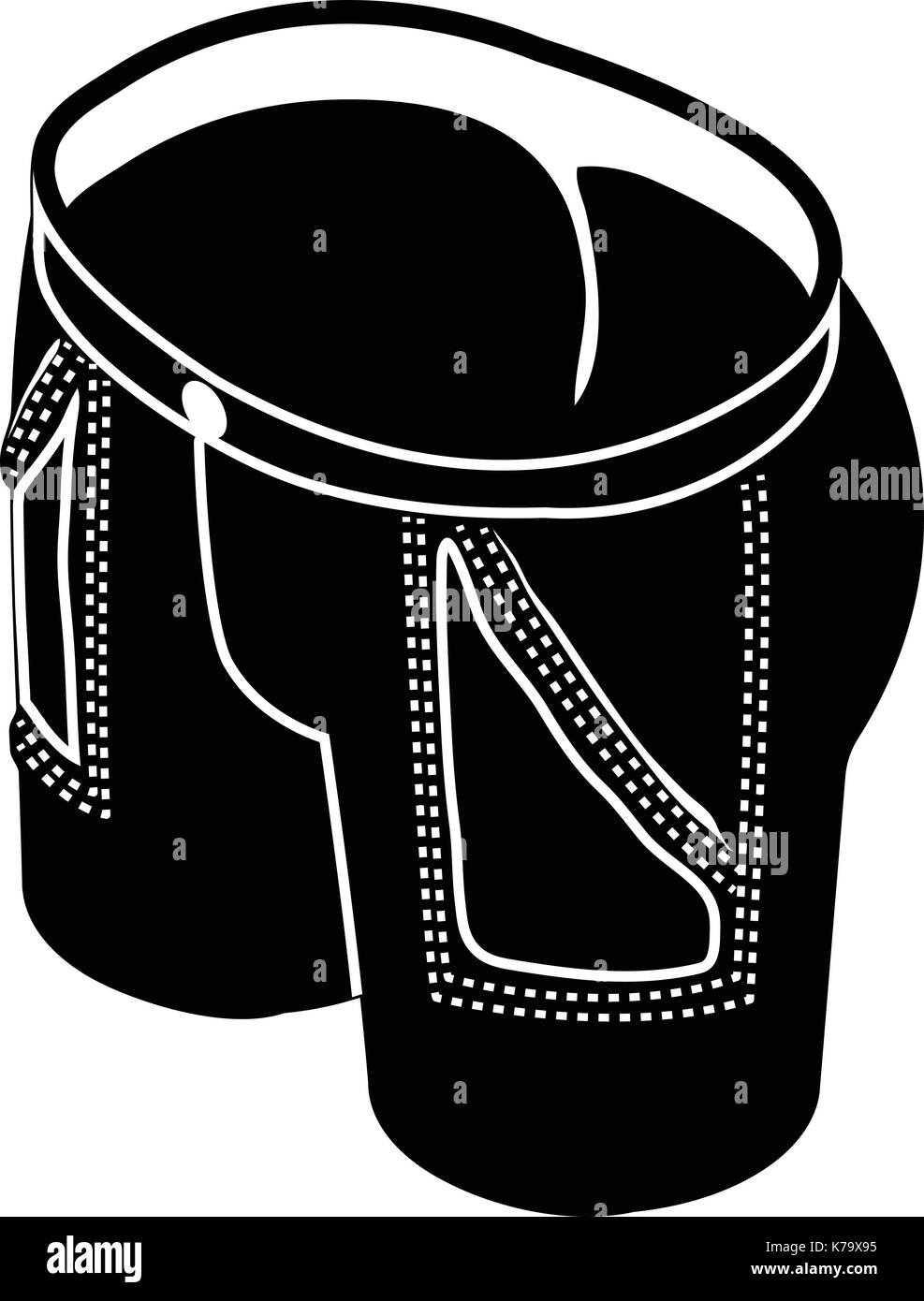 Jeans Symbol, einfachen Stil Stock Vektor