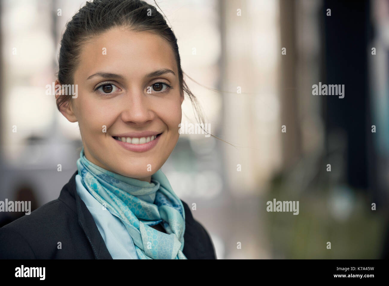 Junge Geschäftsfrau, portrait Stockfoto