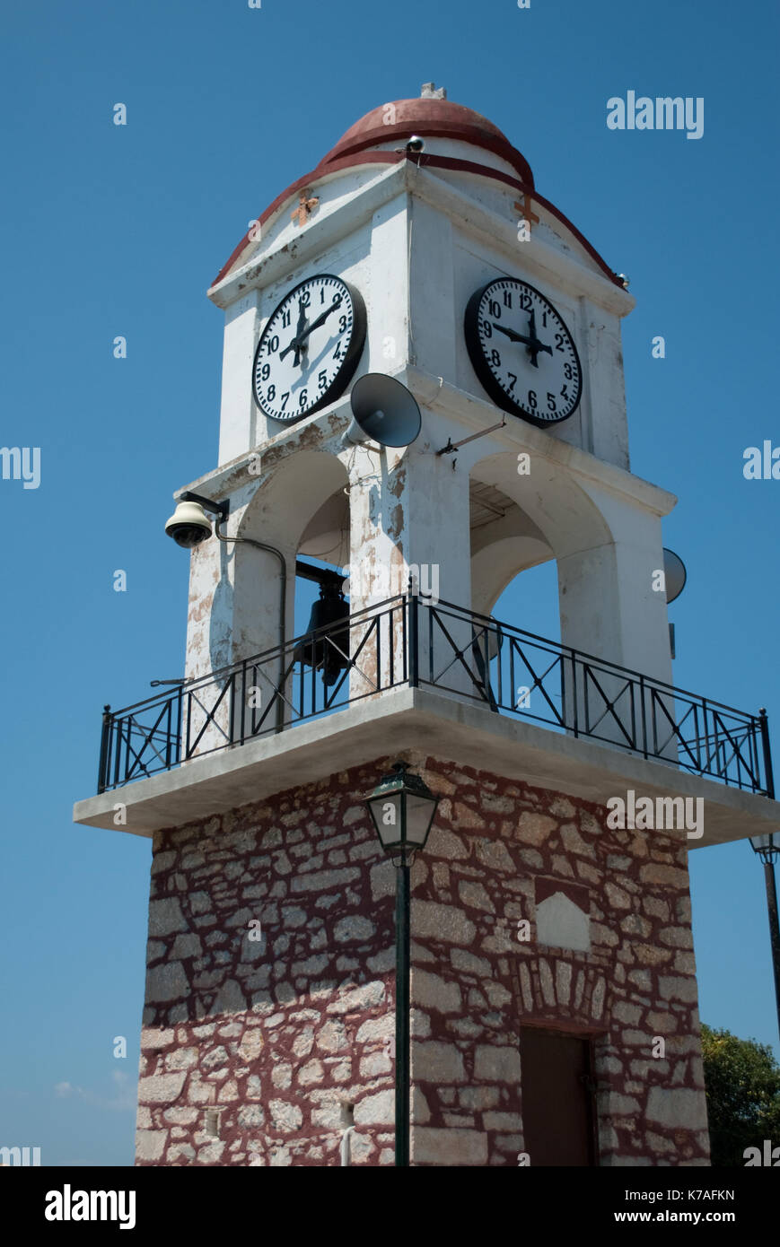 Clock Tower und die Glocken an der Oberseite Stockfoto