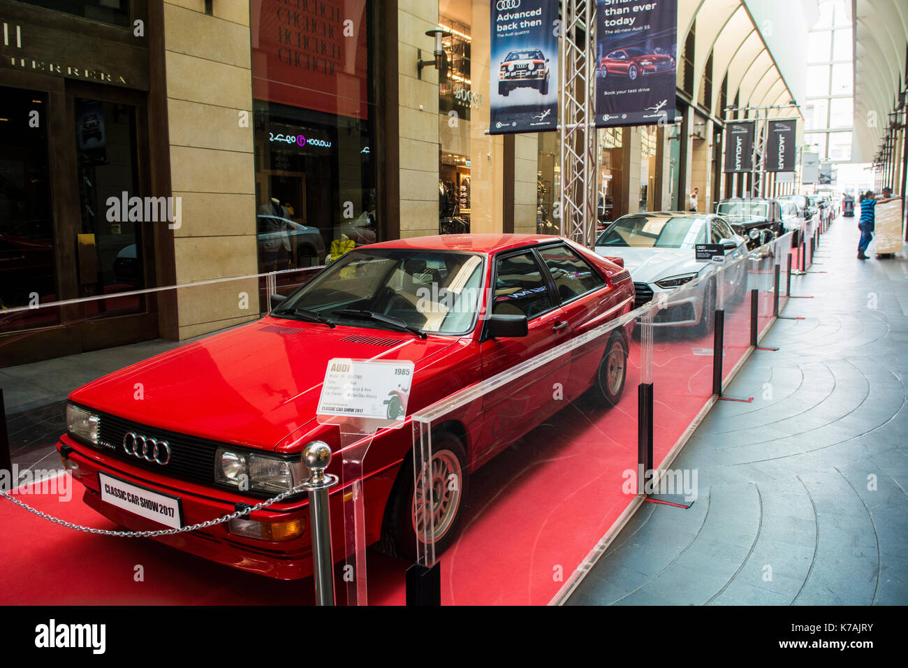 Beirut, Libanon. 15 Sep, 2017. 1985 Audi UR Quattro auf der Classic Car Show in Beirut Souks, Beirut Libanon Credit: Mohamad Itani/Alamy leben Nachrichten Stockfoto