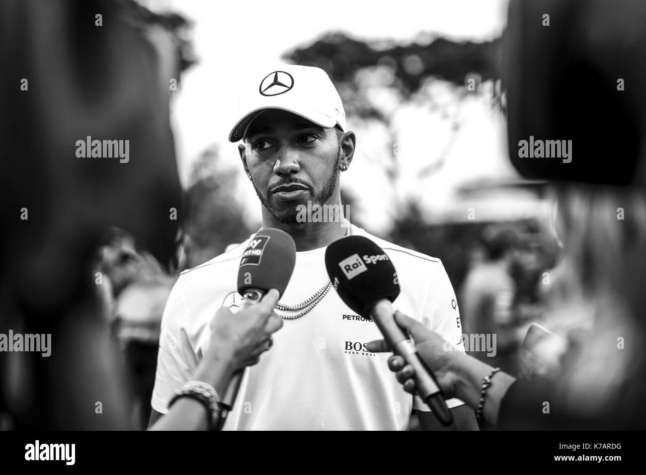 Motorsport: FIA Formel Eins-Weltmeisterschaft 2017, Grand Prix von Singapur, #44 Lewis Hamilton (GBR, MERCEDES AMG PETRONAS F1 Team), Stockfoto