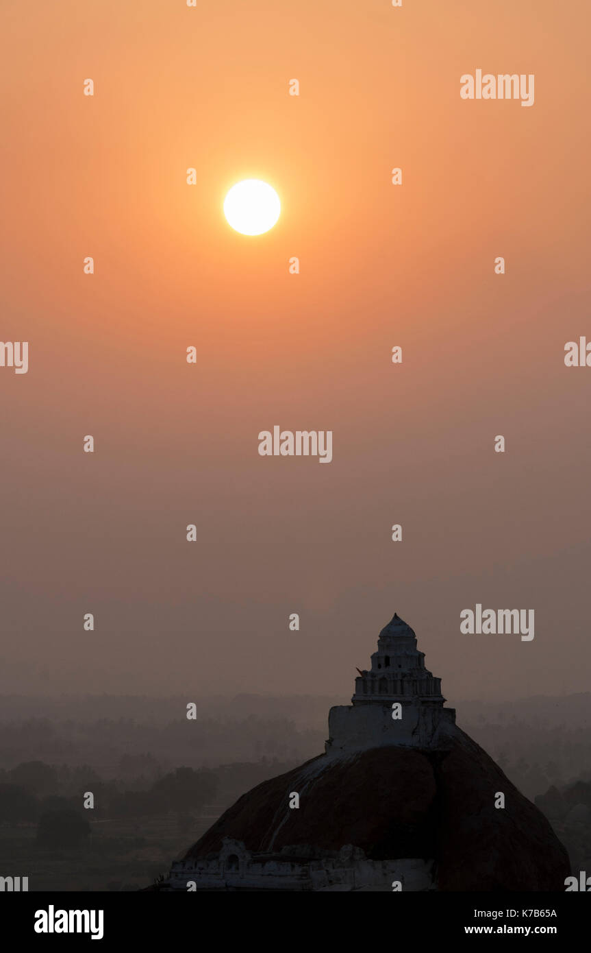 Die göttliche Sonne Licht auf Tempel Stockfoto