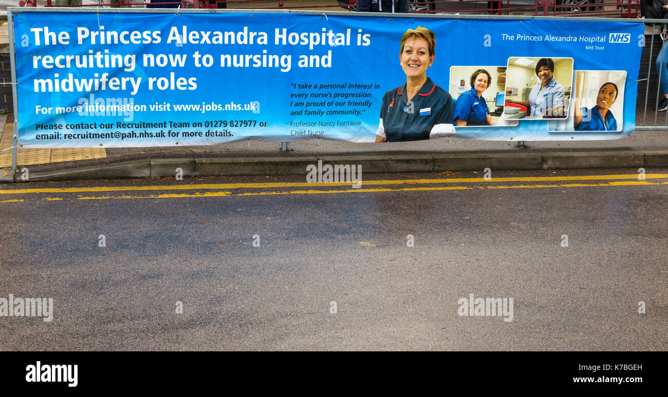 Werbung für Krankenschwester Rekrutierung Stockfoto