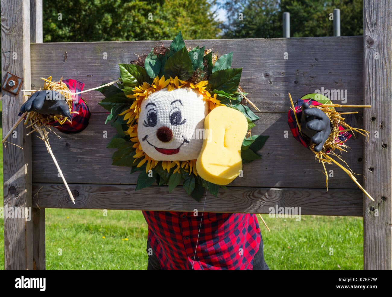 Witz öffentliche Bestrafung in die Bestände Stockfoto