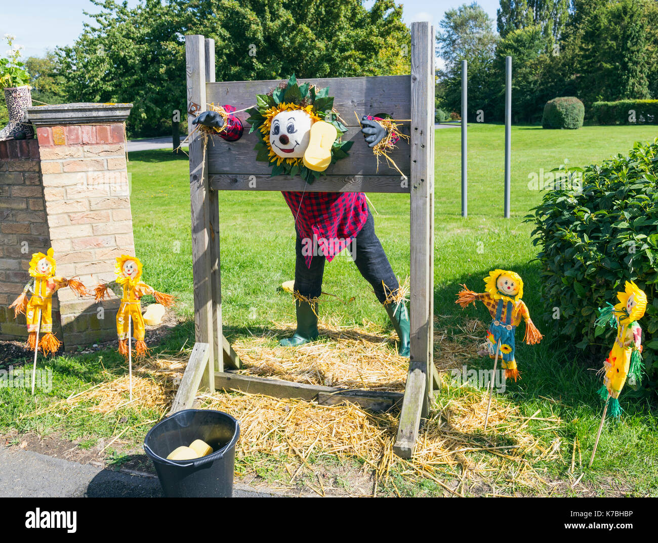 Witz öffentliche Bestrafung in die Bestände Stockfoto