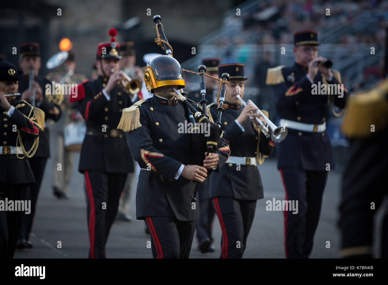 Edinburgh Royal Tattoo vor der Burg von Edinburgh, Edinburgh, Schottland, am 15. September 2017. Stockfoto