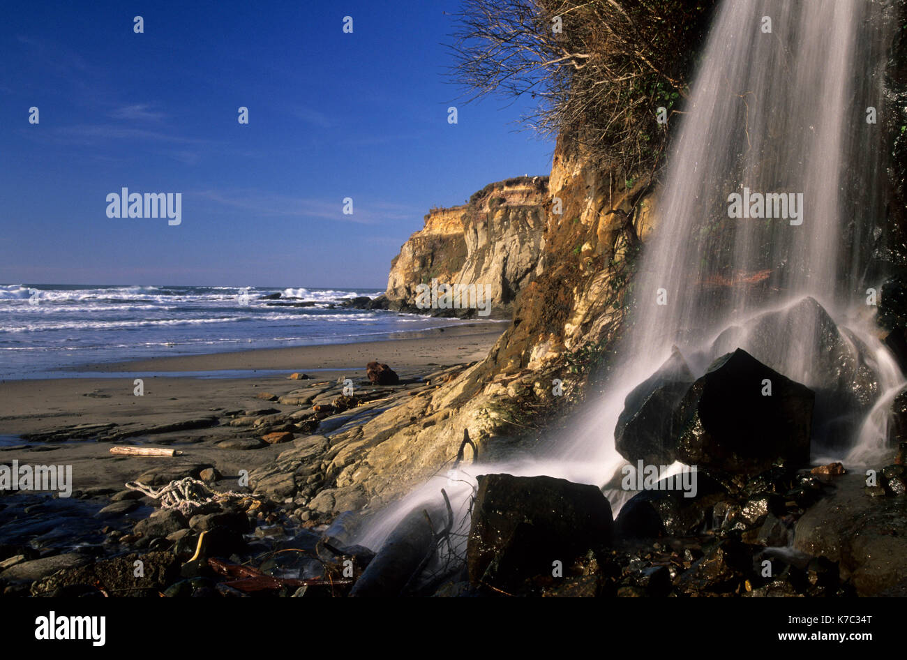 Strand Wasserfall, Marine Gardens State Park, Illinois Stockfoto