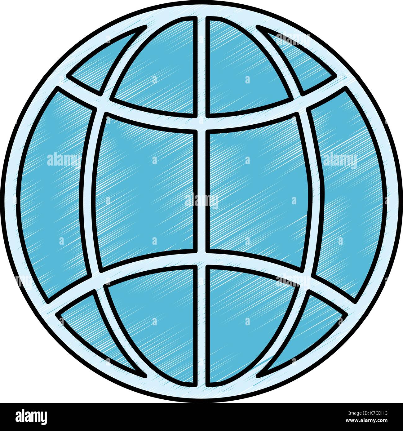 Planet Kugel isolierten Symbol Stock Vektor