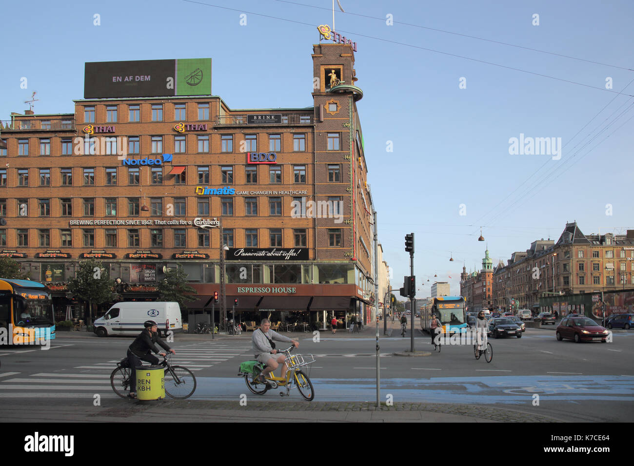 Rathausplatz von Kopenhagen Dänemark Stockfoto