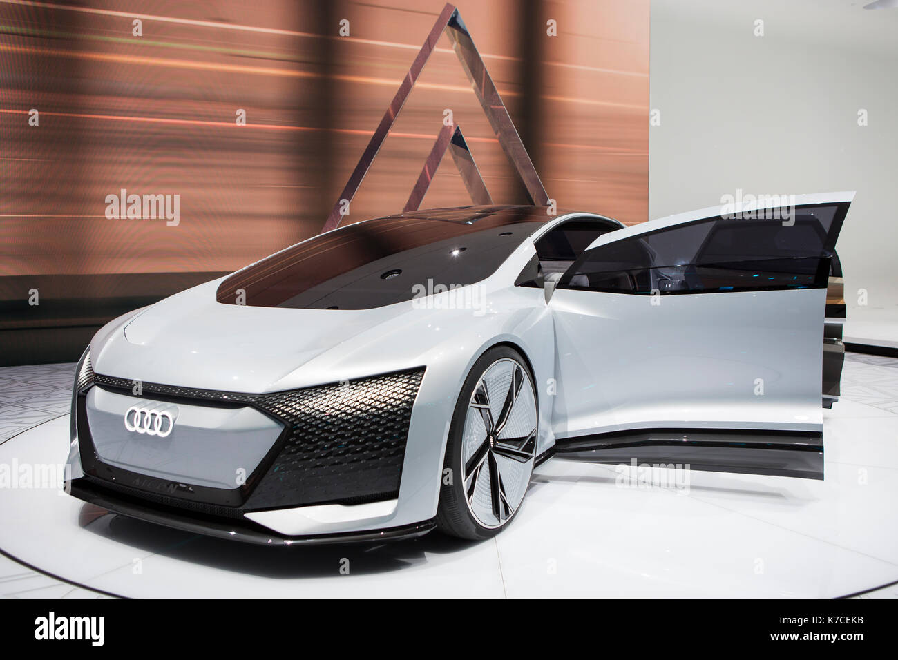 Frankfurt, Deutschland. September 2017. Internationale Automobil-Ausstellung 2017: Audi Aicon, autonomes elektrisches Konzeptauto. Quelle: Christian Lademann Stockfoto