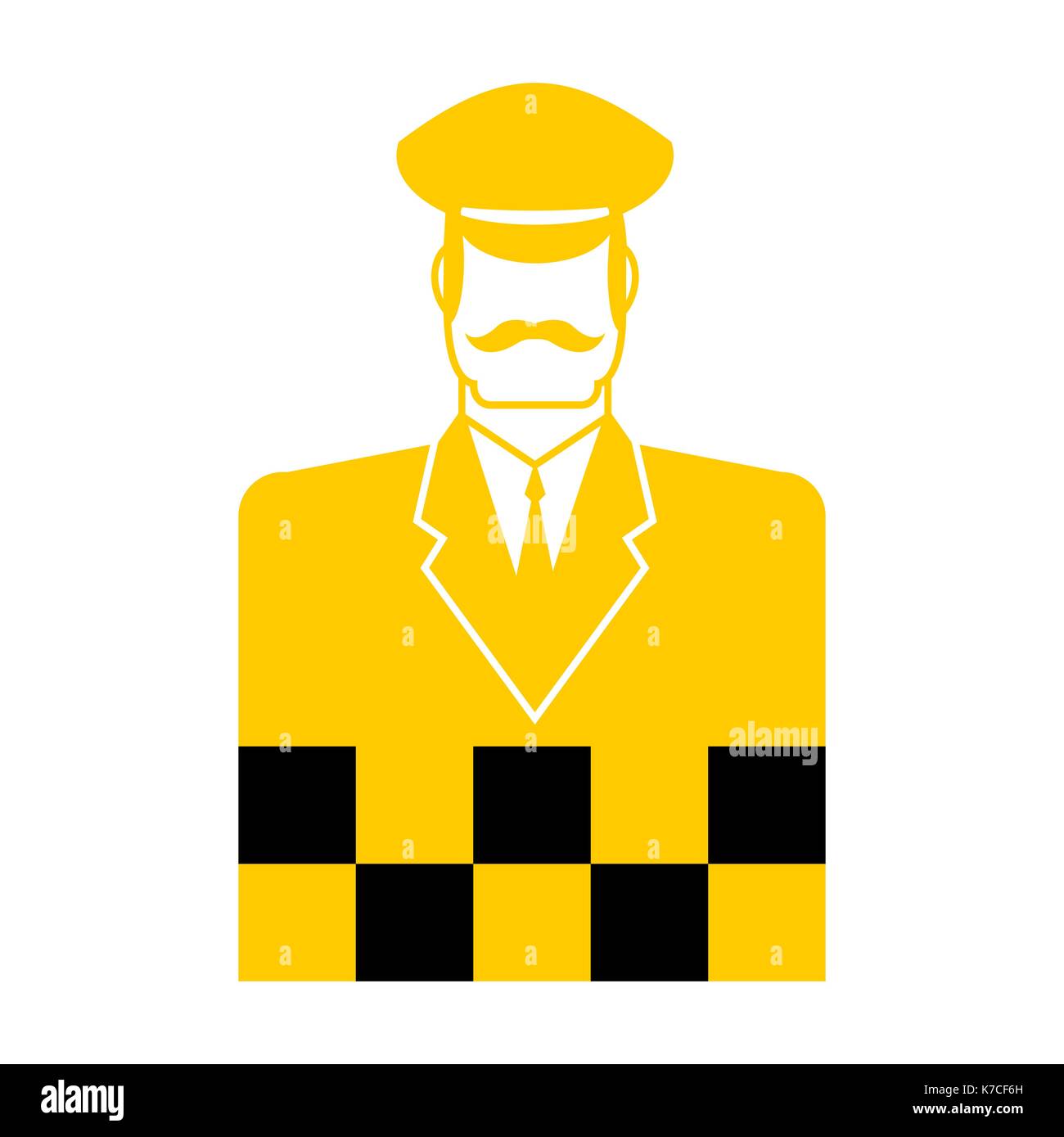 Taxi Driver - Symbol cabbie unterzeichnen. Taxifahrer Symbol. Vector Illustration Stock Vektor