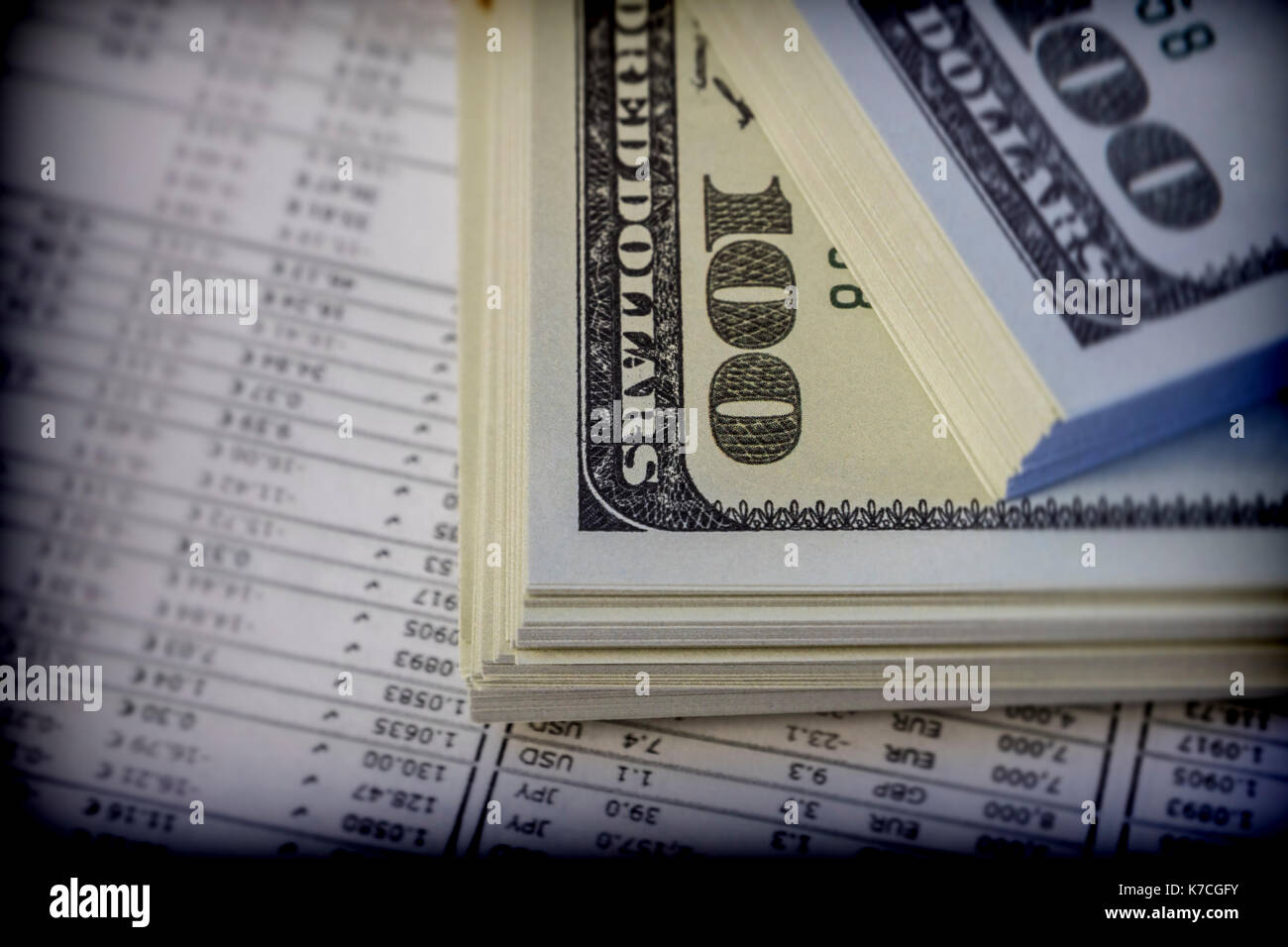 Einige Dollarscheine, konzeptionelle Bild, Konzept des Reichtums Stockfoto