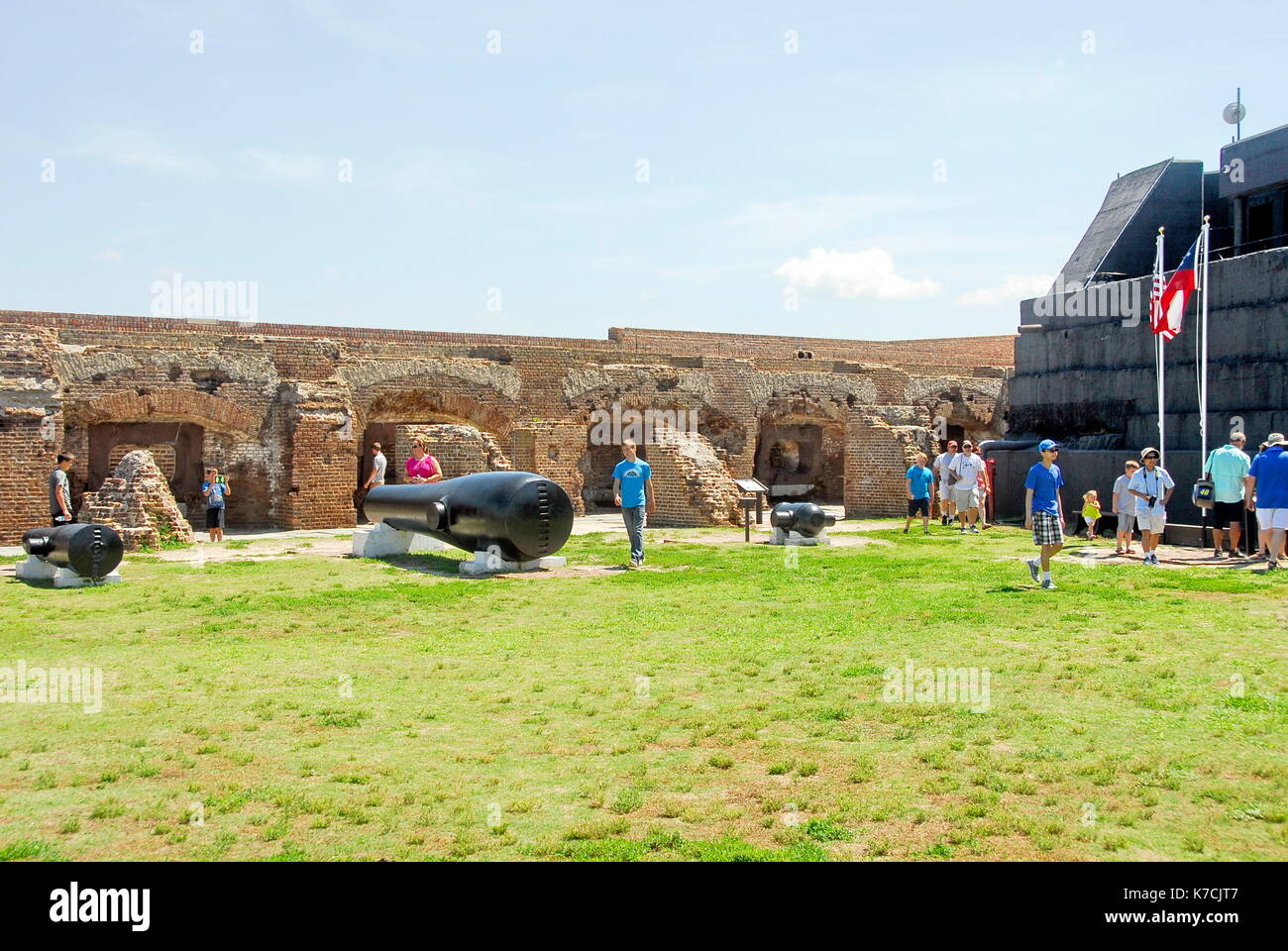 Fort Sumter ist ein Fort in Charleston, South Carolina, bemerkenswert für zwei Schlachten des Amerikanischen Bürgerkrieges. Stockfoto