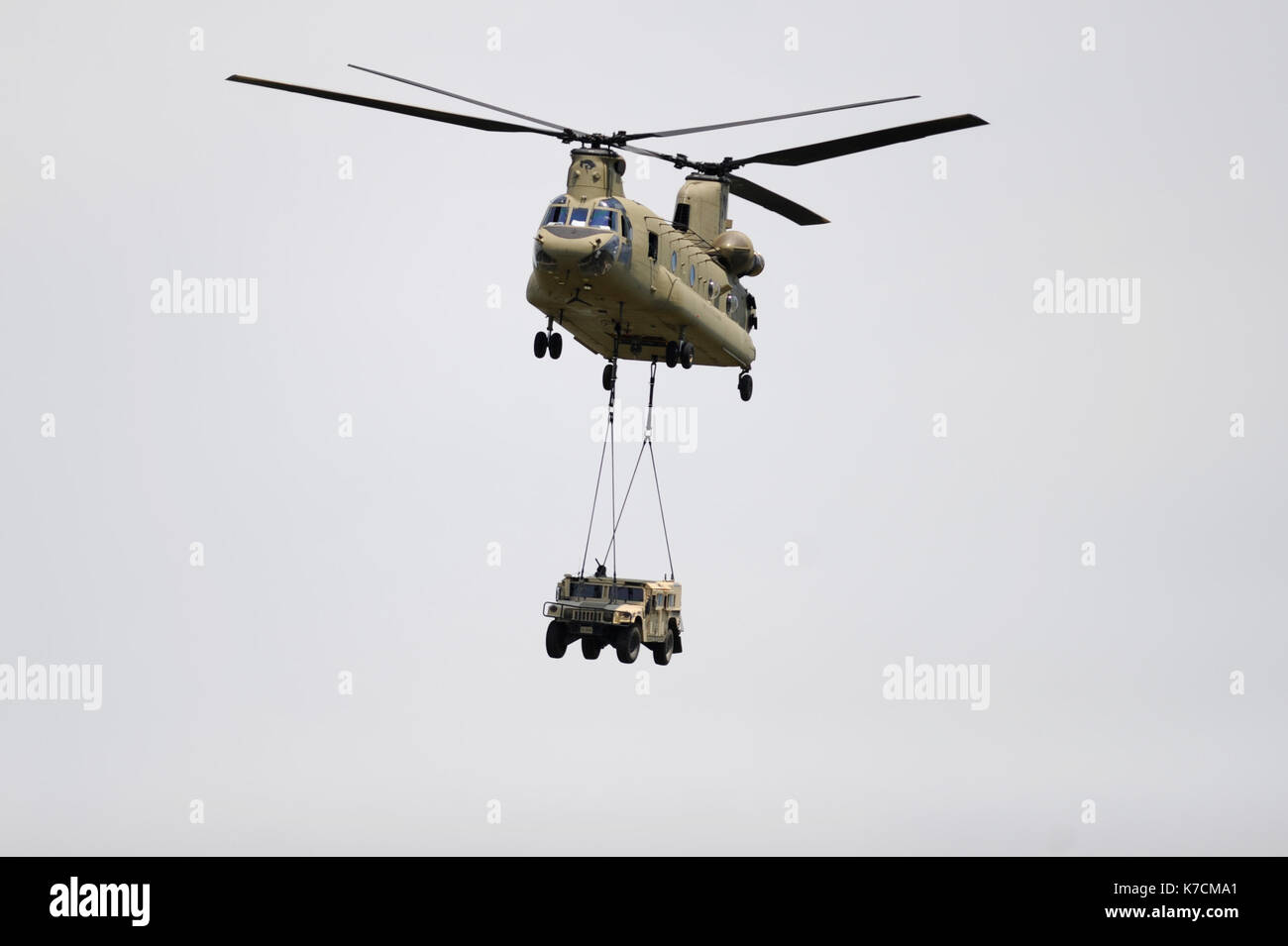 Us-Armee Chinook Schlinge Last Betrieb Stockfoto