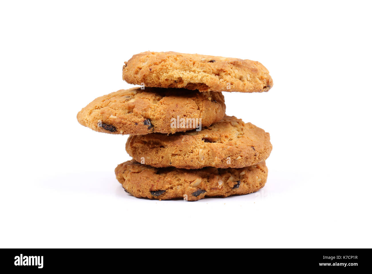 Cranberry Cookies auf Weiß, handgefertigte Cookies Stockfoto