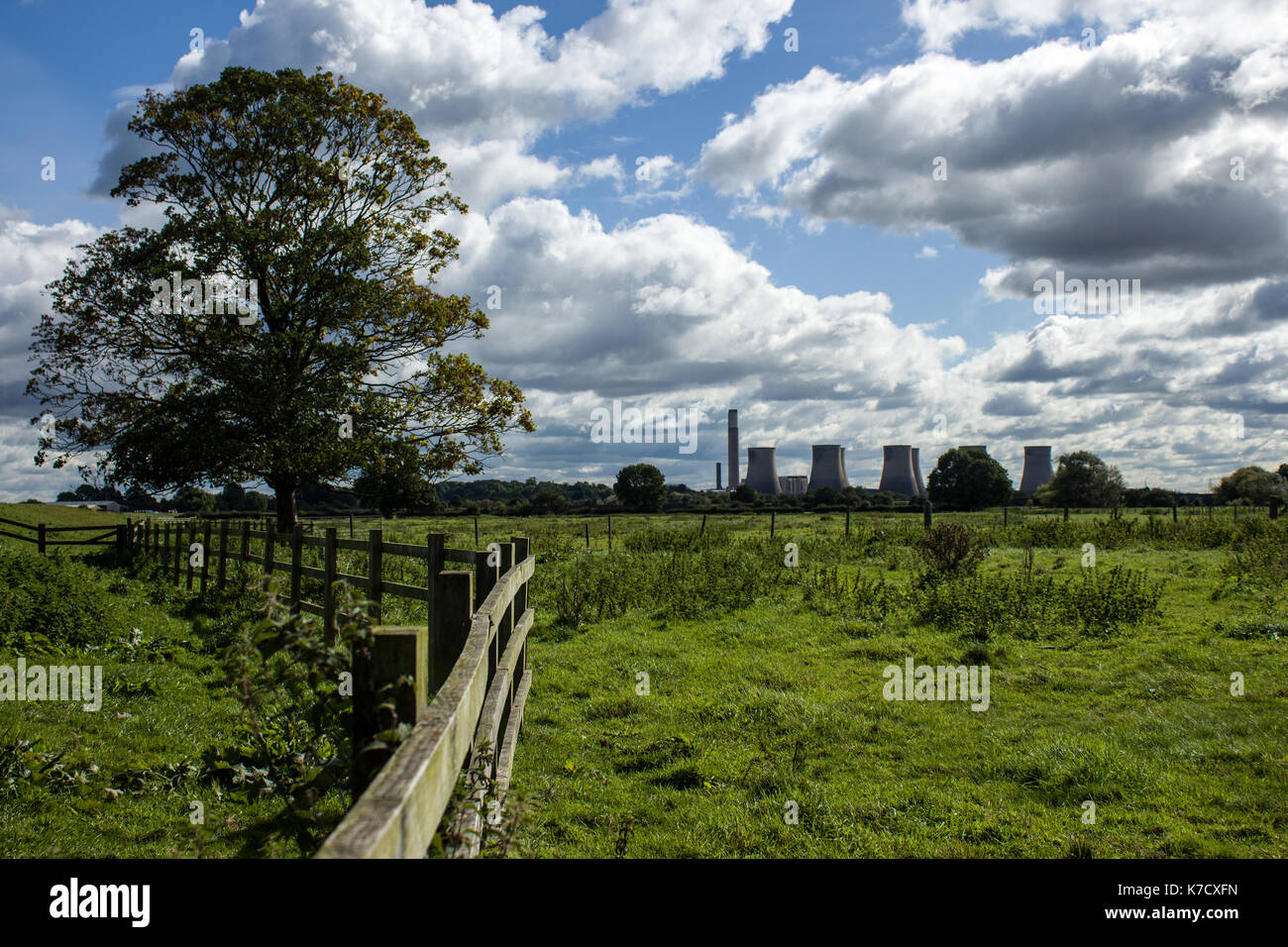 Überschwemmungsgebiete an sawley Derbyshire Stockfoto