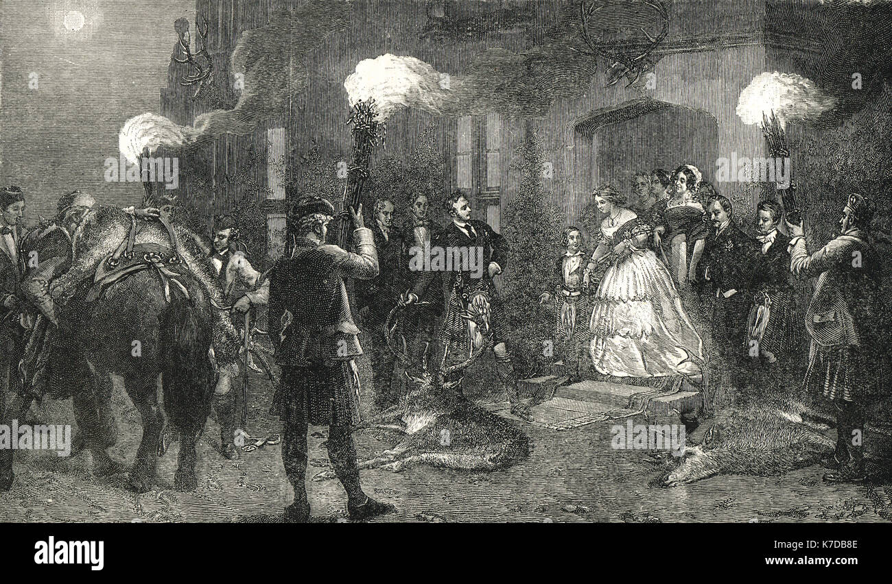 Ein Abend im Balmoral Castle, 1854 Stockfoto