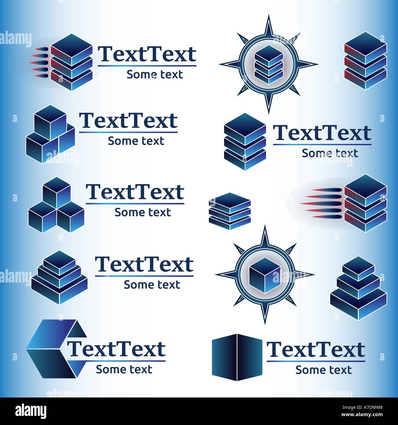 Vektor einrichten der geometrisch-abstrakte Logos Stock Vektor