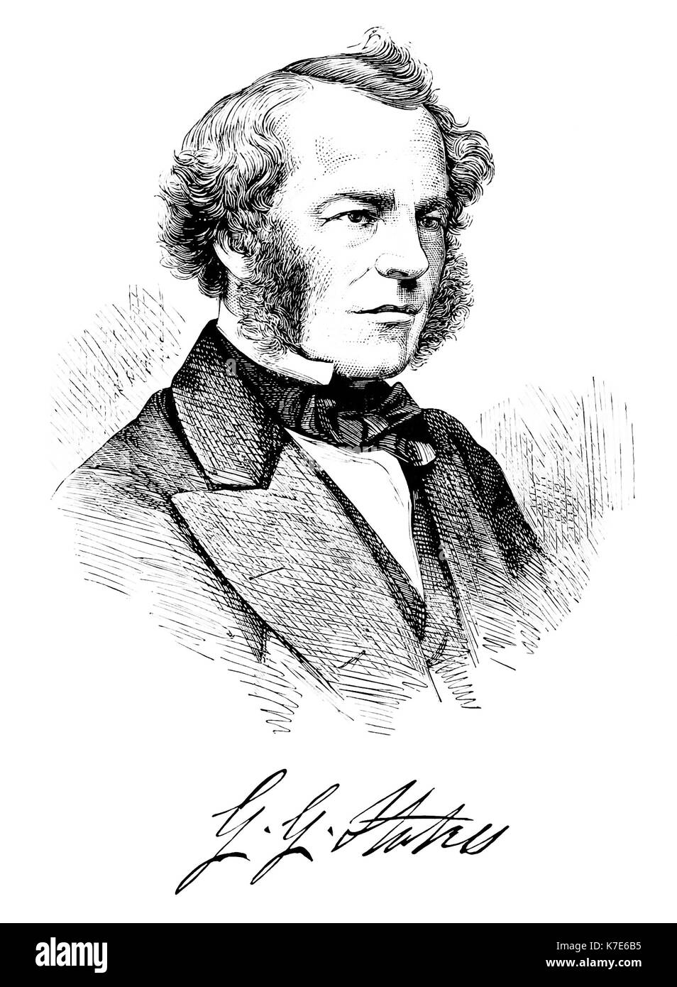 GEORGE GABRIEL STOKES (1819-1903), irischer Physiker und Mathematiker über 1857 Stockfoto