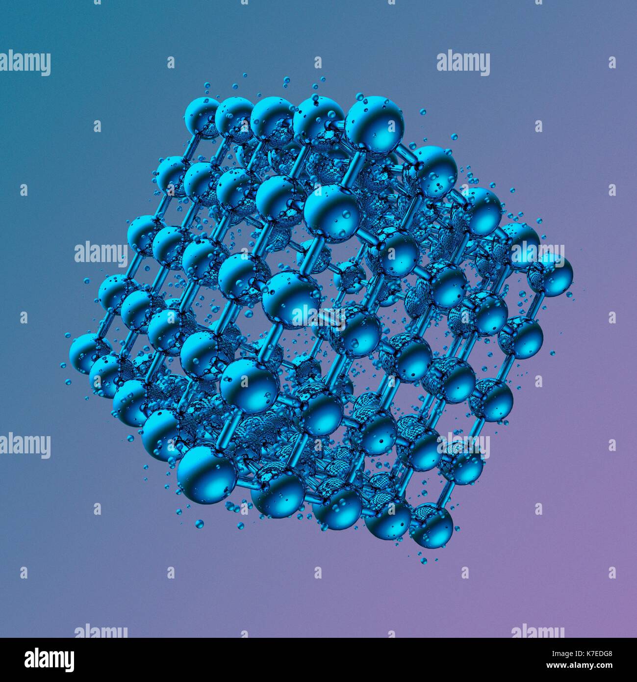 Atomare Struktur, Illustration. Stockfoto