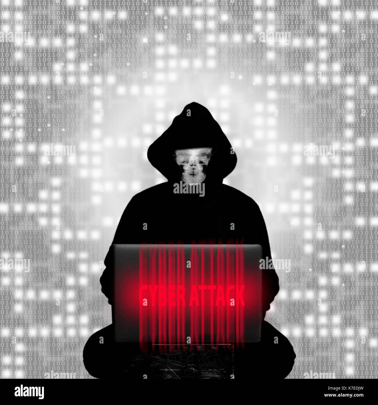 Cyber Attack, konzeptionelle Darstellung. Stockfoto